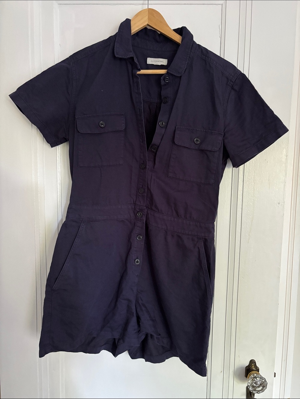 OUTERKNOWN S.E.A. SUIT SHORTALL ROMPER - NAVY